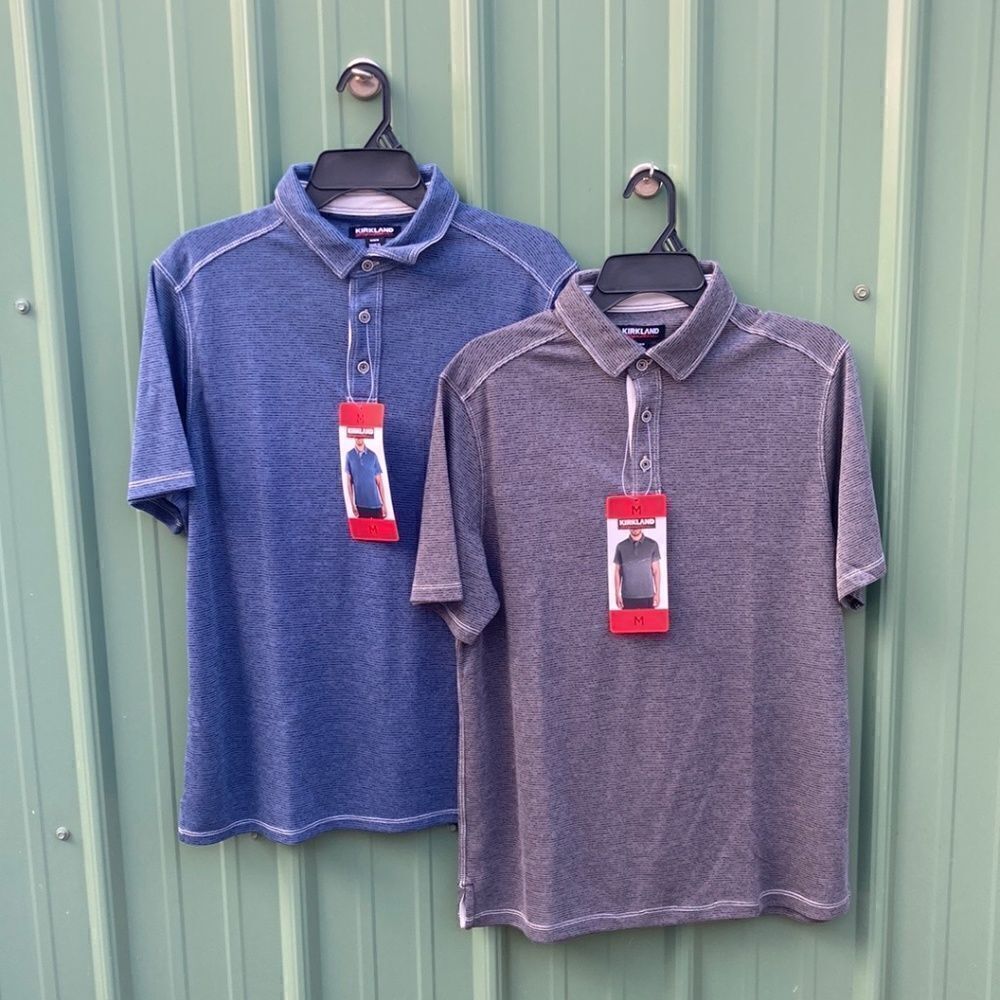 Durable Active Short Sleeve Polo Shirts 2-Pack Size M